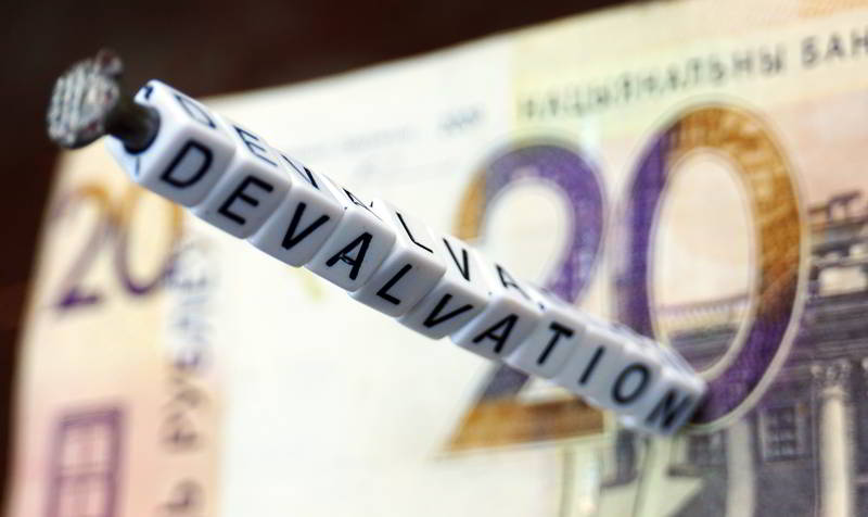 Девальвация белорусского рубля к доллару