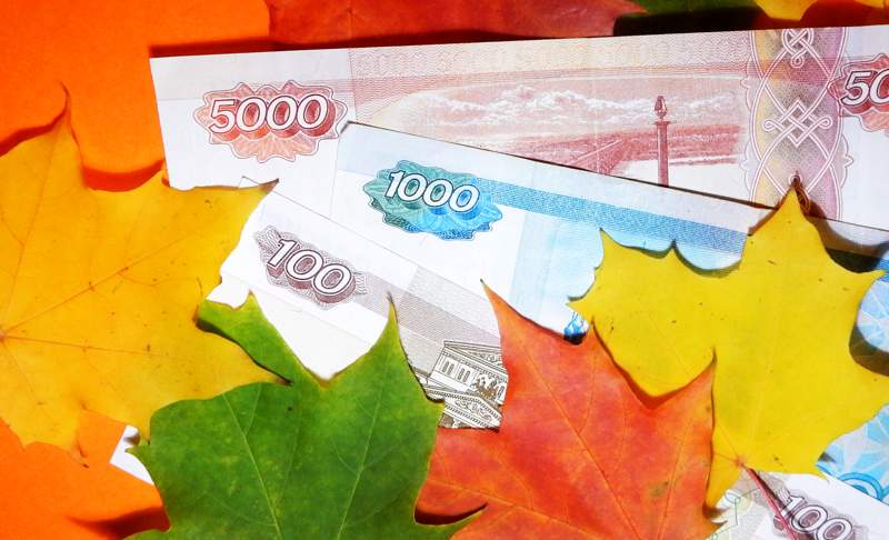 Российские рубли дешевеют осенью